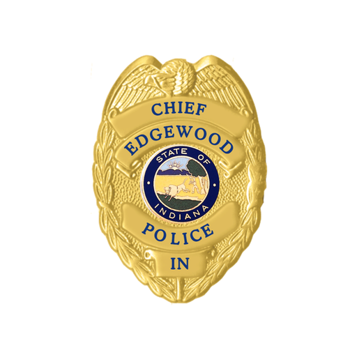 [EDGWD-B297-CH-HAT] Edgewood PD Chief Hat Badge